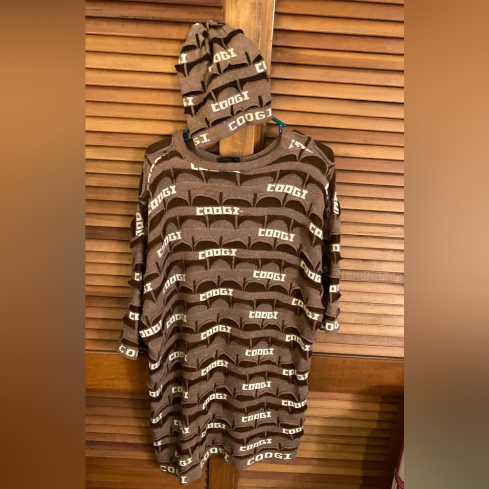 Rare knitted Coogi Shirt & Hat
